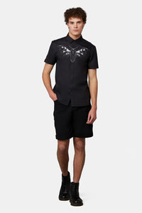 Dangerfield - Moth Front Placement Shirt - black