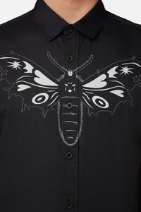 Dangerfield - Moth Front Placement Shirt - black