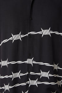 Dangerfield - Barbed Wire Border SS Shirt - black-white