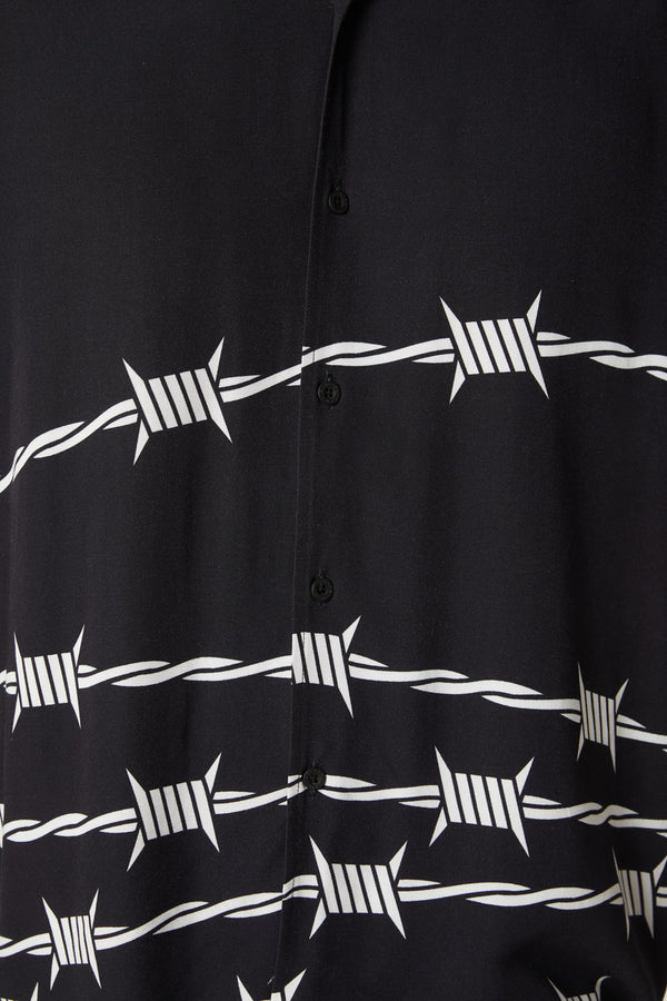Dangerfield - Barbed Wire Border SS Shirt - black-white