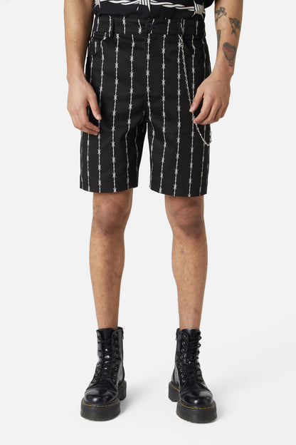 Dangerfield - Barbed Wire Chain Short - black-white