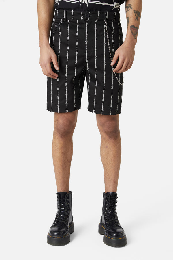 Dangerfield - Barbed Wire Chain Short - black-white