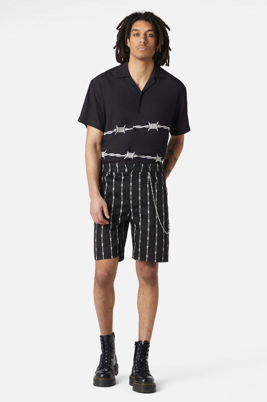 Dangerfield - Barbed Wire Chain Short - black-white