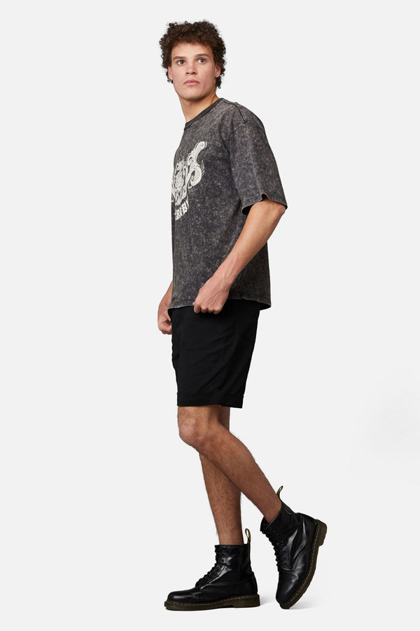 Dangerfield - Break Their Hearts Acid Wash Tee - grey