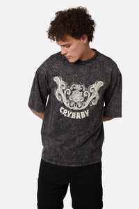 Dangerfield - Break Their Hearts Acid Wash Tee - grey