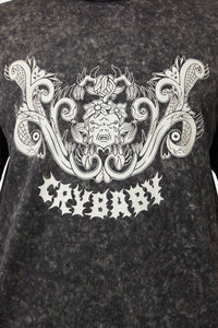 Dangerfield - Break Their Hearts Acid Wash Tee - grey