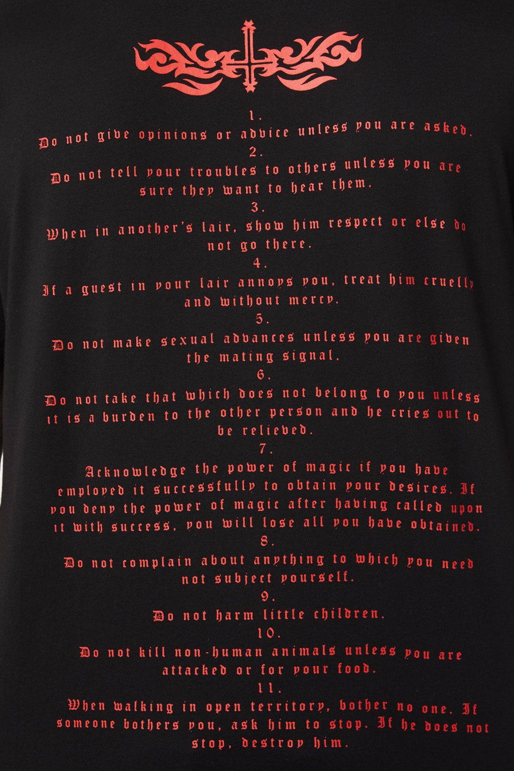 Dangerfield - Angel Of Darkness Rule Print Tee - black