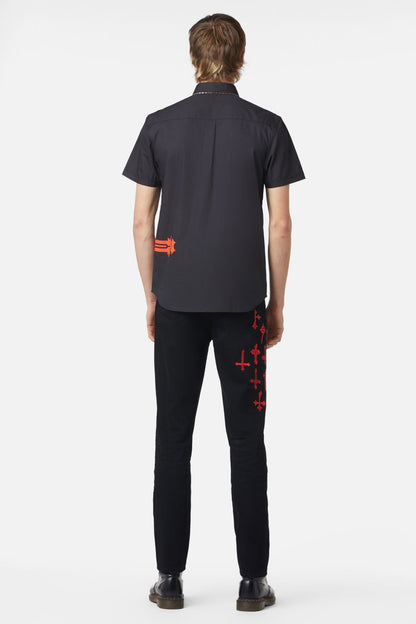 Dangerfield - Hail Lilith Rosary S/S Shirt - black