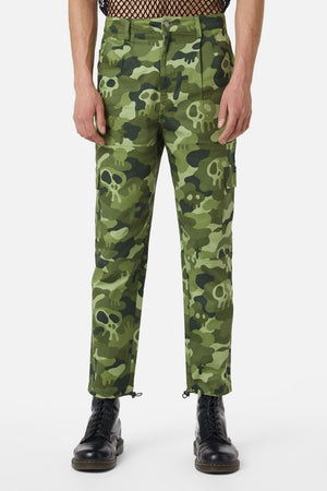 Dangerfield - Nook Of The Garden Camo Cargos - green
