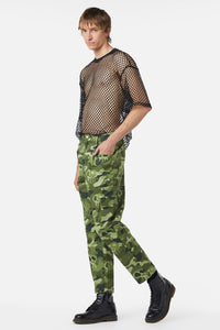 Dangerfield - Nook Of The Garden Camo Cargos - green