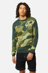 Dangerfield - Nook Of The Garden Camo Knit Jumper - green