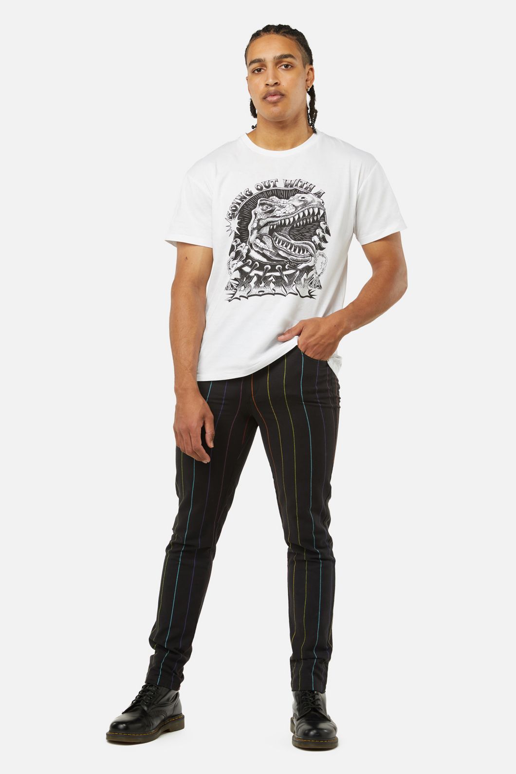 Dangerfield - Rainbow Pinstripe Skinny Pants - multi