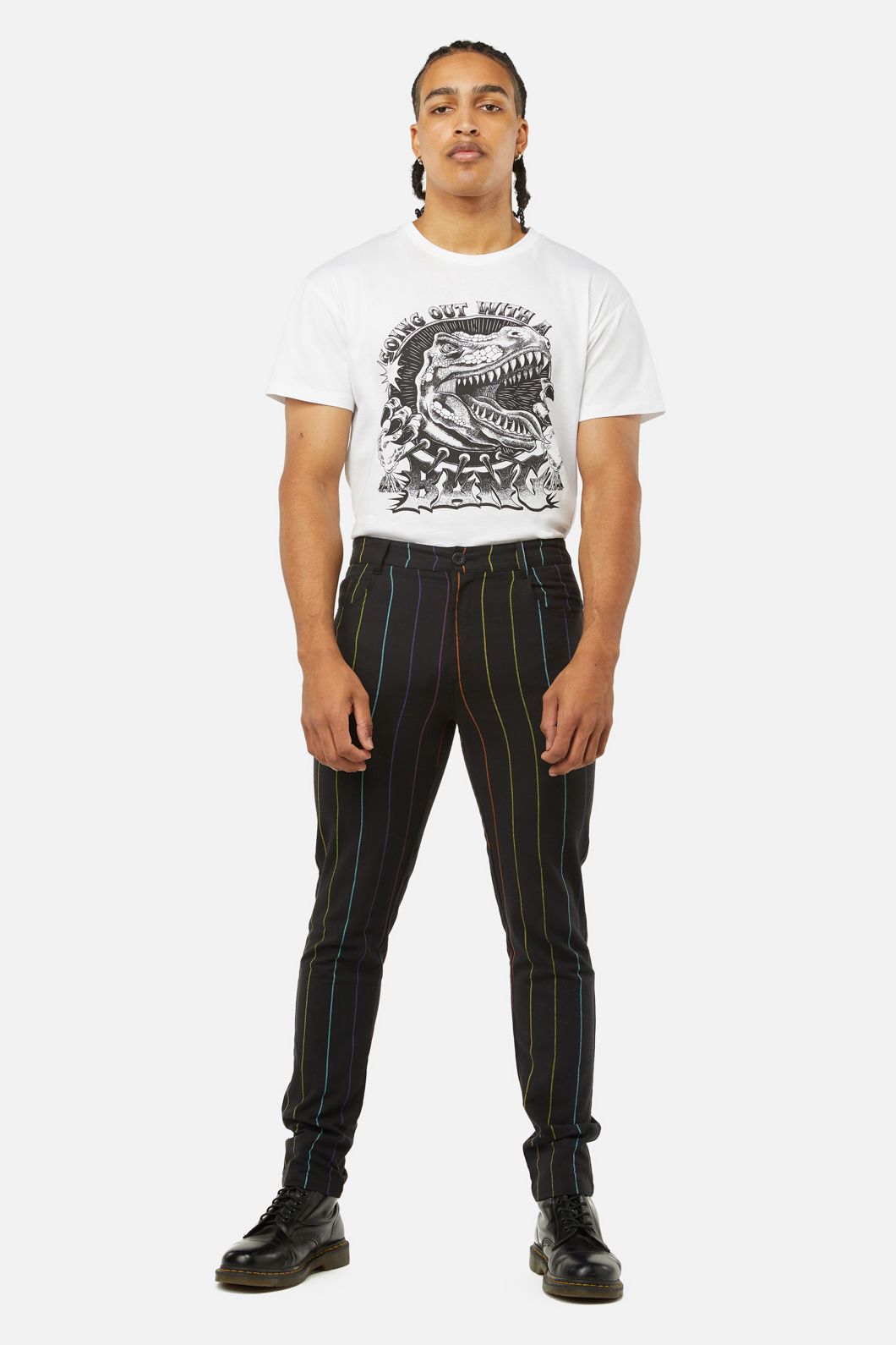 Dangerfield - Rainbow Pinstripe Skinny Pants - multi