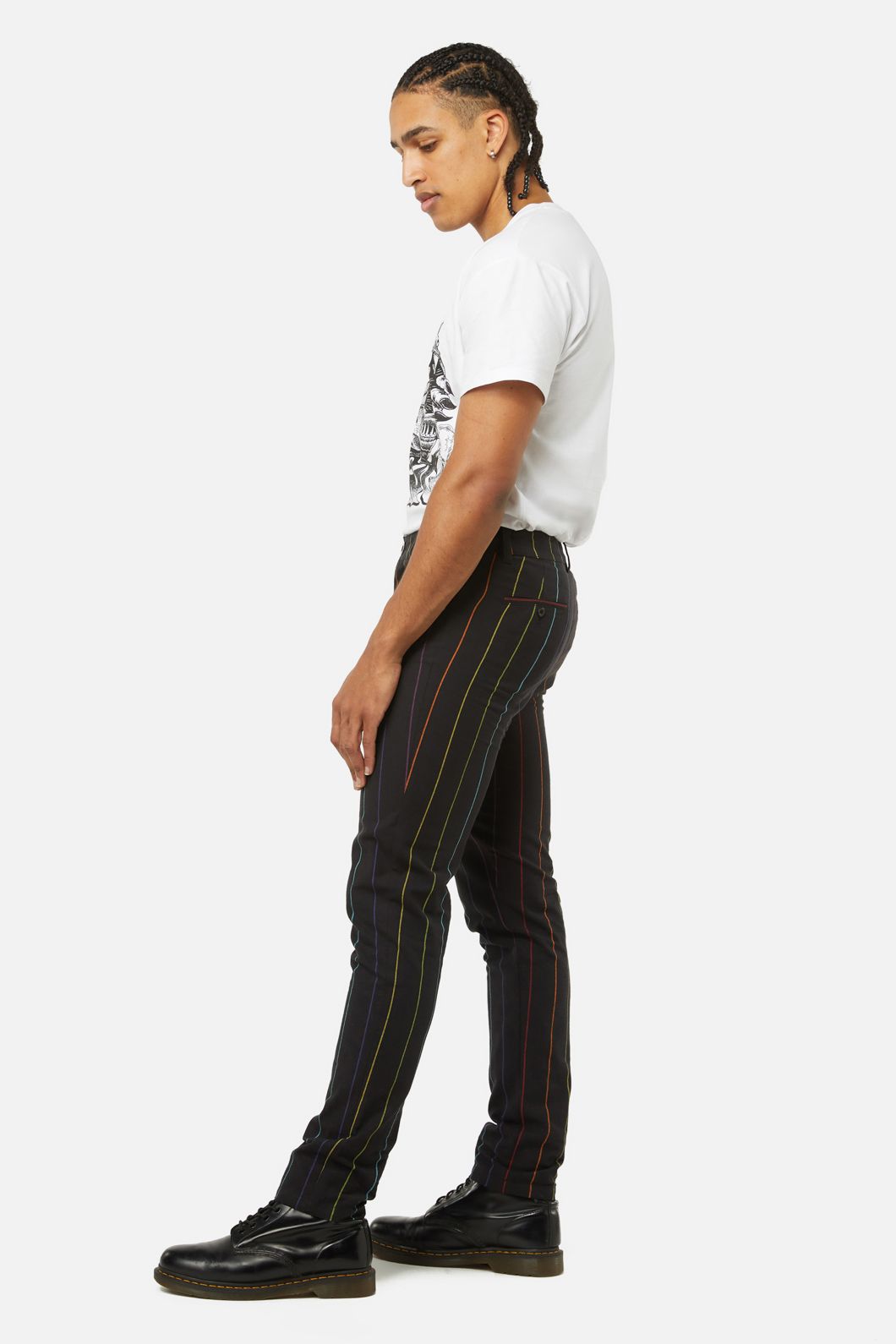 Dangerfield - Rainbow Pinstripe Skinny Pants - multi