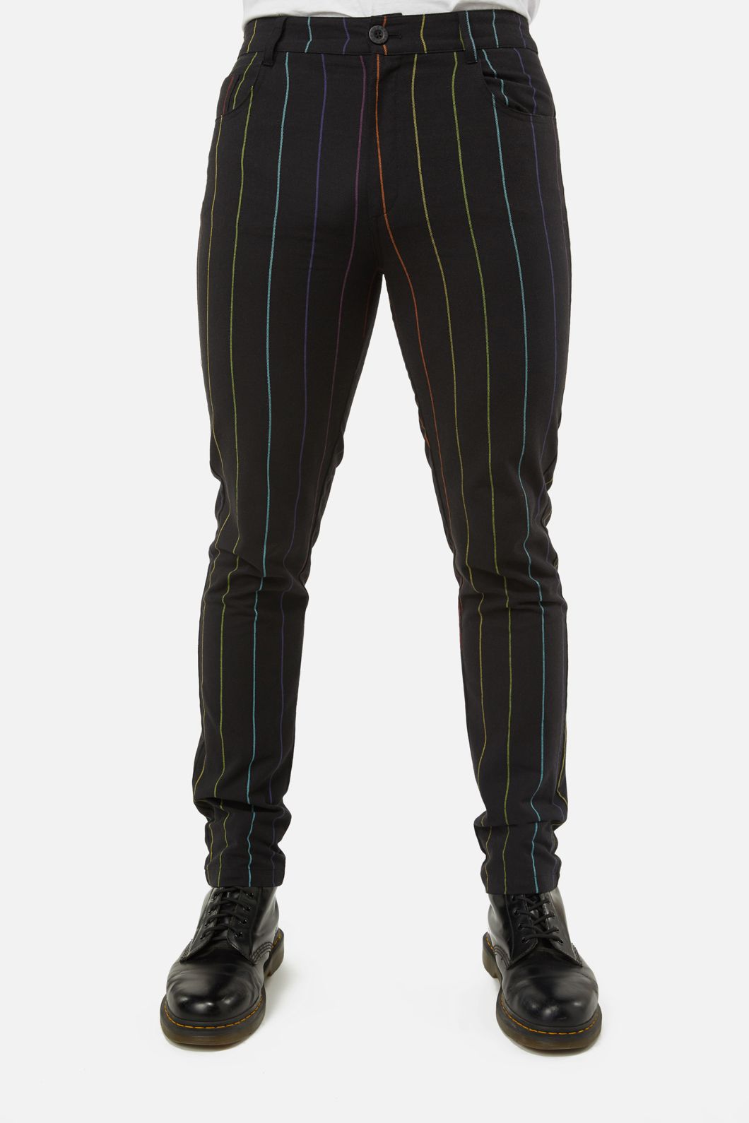 Rainbow striped pants mens online