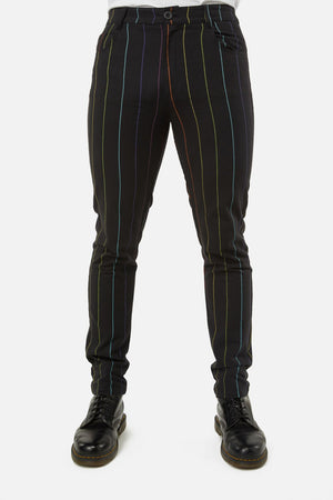 Dangerfield - Rainbow Pinstripe Skinny Pants - multi