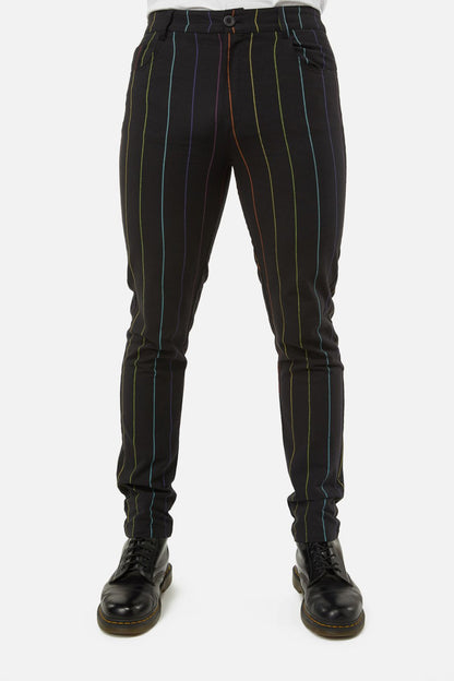 Dangerfield - Rainbow Pinstripe Skinny Pants - multi