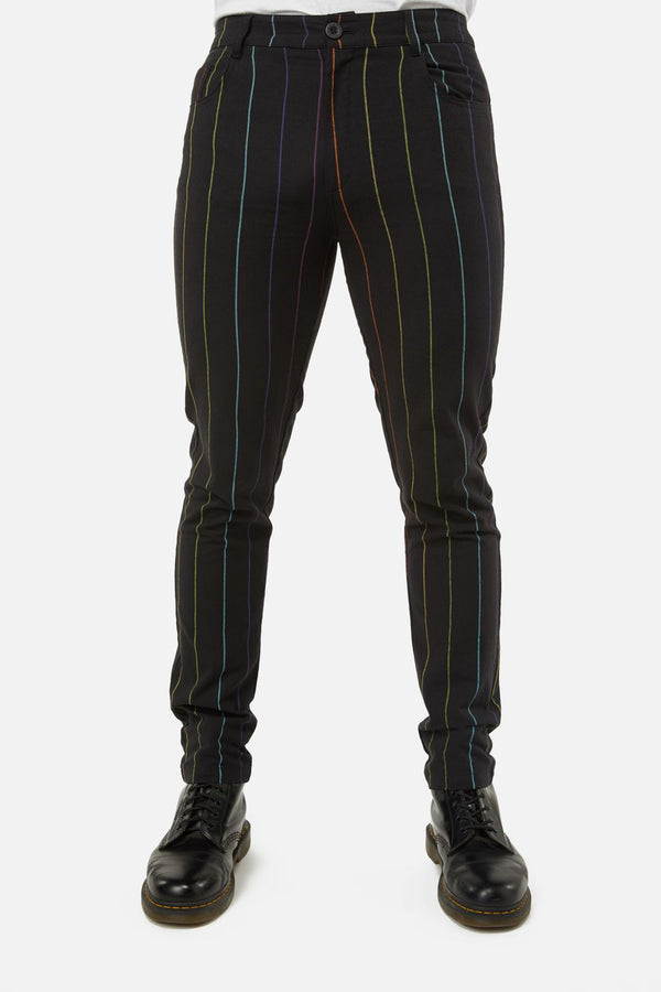 Dangerfield - Rainbow Pinstripe Skinny Pants - multi