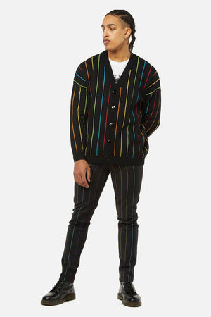Dangerfield - Rainbow Pin Stripe OS Cardi - multi