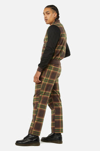 Dangerfield - Triassic Tartan Contrast Jacket - brown