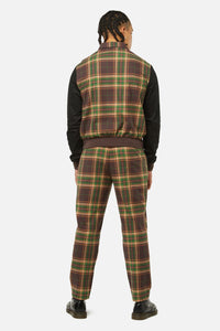 Dangerfield - Triassic Tartan Contrast Jacket - brown
