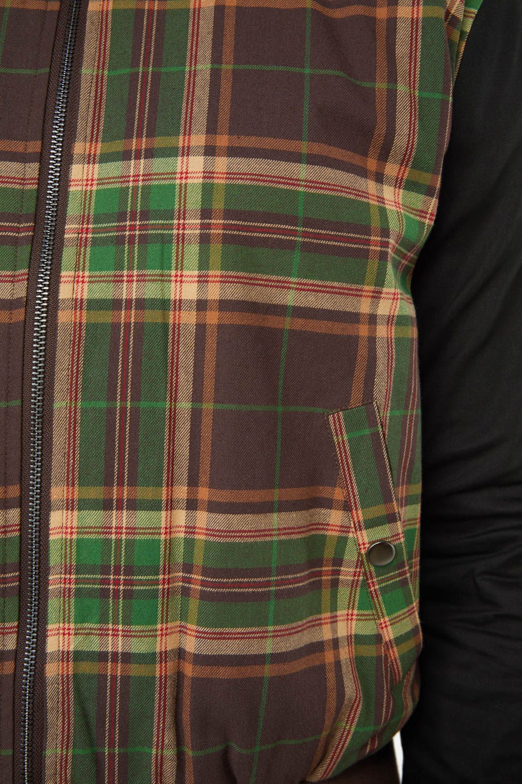 Dangerfield - Triassic Tartan Contrast Jacket - brown