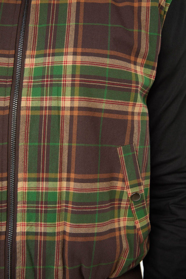 Dangerfield - Triassic Tartan Contrast Jacket - brown
