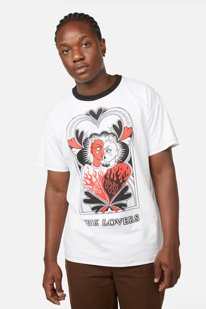 Dangerfield - The Lovers Print Tee - white