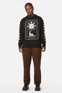 Dangerfield - The Moon Print Long Sleeve Jumper - black