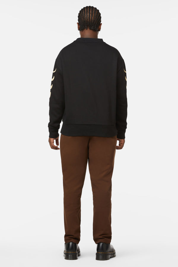 Dangerfield - The Moon Print Long Sleeve Jumper - black