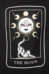 Dangerfield - The Moon Print Long Sleeve Jumper - black