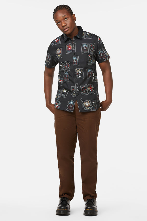 Dangerfield - Tarot Spread Print SS Shirt - black
