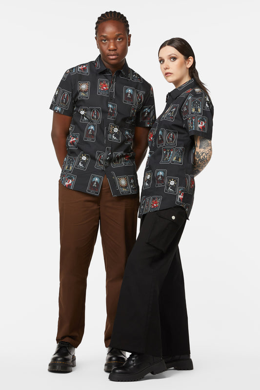 Dangerfield - Tarot Spread Print SS Shirt - black