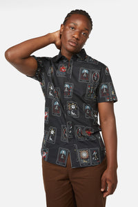 Dangerfield - Tarot Spread Print SS Shirt - black