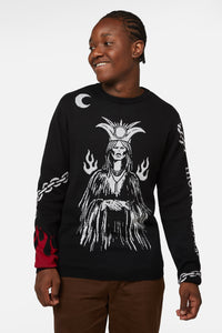 Dangerfield - Truth Revealed Tarot Knit Jumper - black