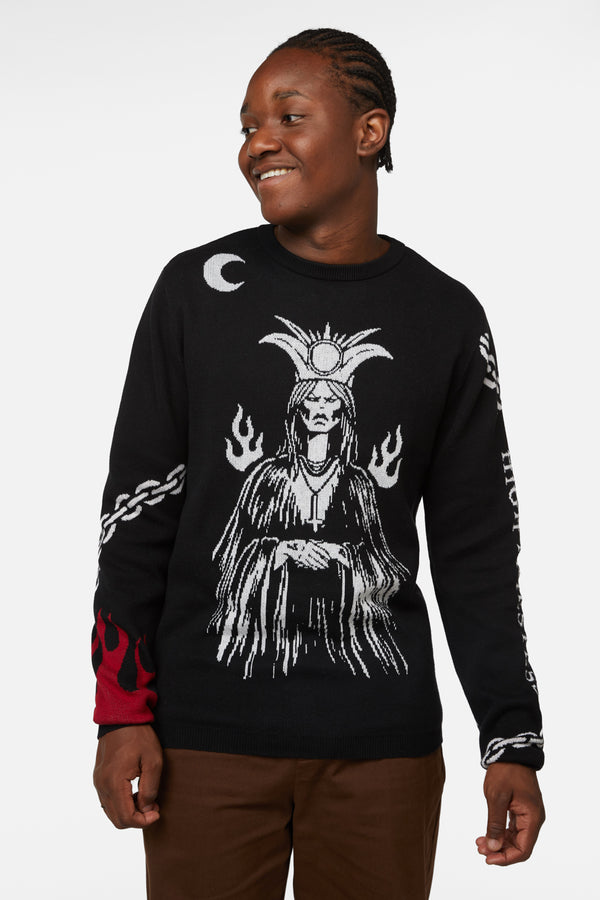 Dangerfield - Truth Revealed Tarot Knit Jumper - black