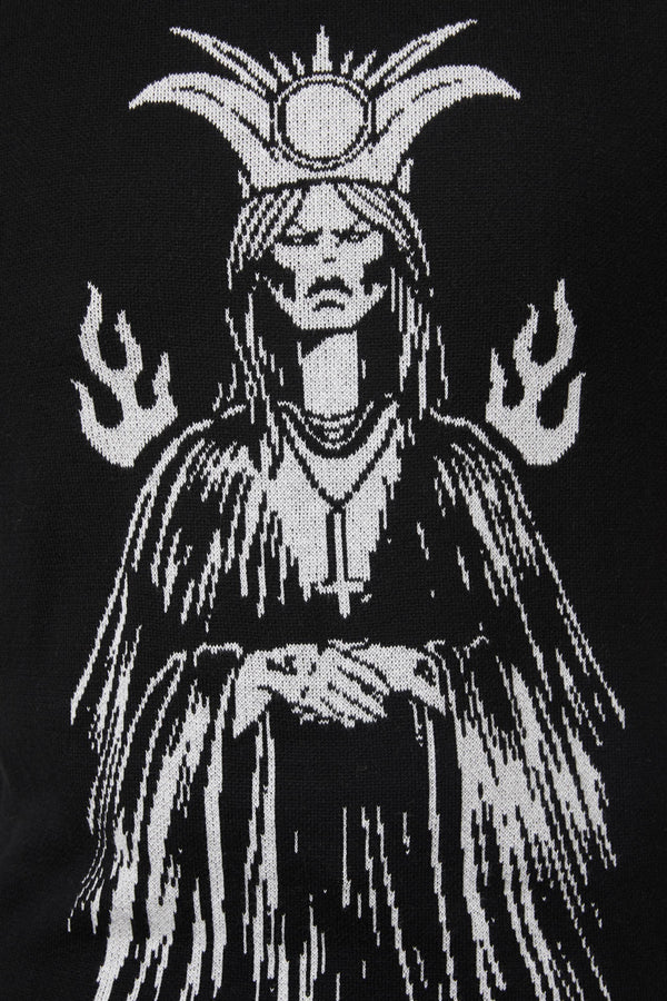 Dangerfield - Truth Revealed Tarot Knit Jumper - black