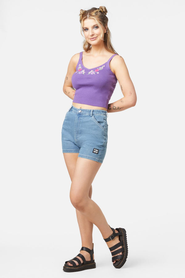 Dangerfield - Caposhi Knitted Sleevess To - lavender