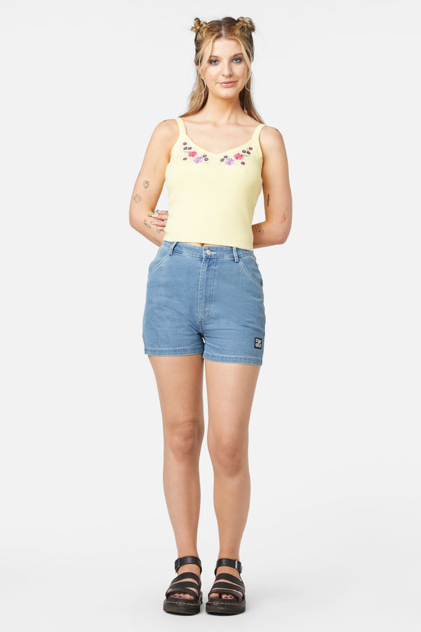 Dangerfield - Caposhi Knitted Sleevess To - lemon