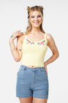 Dangerfield - Caposhi Knitted Sleevess To - lemon