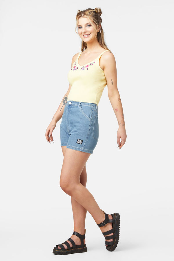 Dangerfield - Caposhi Knitted Sleevess To - lemon