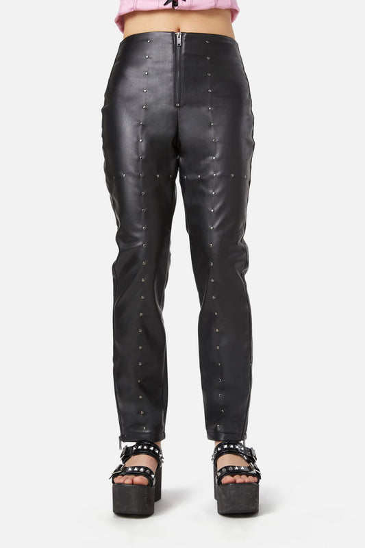 Dangerfield - Goth Studded PU Leggings - black