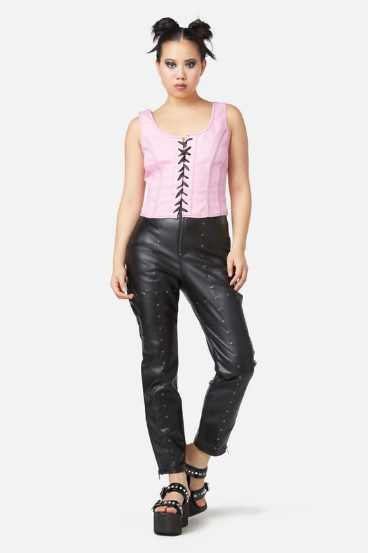 Dangerfield - Goth Studded PU Leggings - black