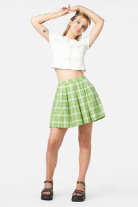 Dangerfield - Dazed Tartan Mini Skirt - green