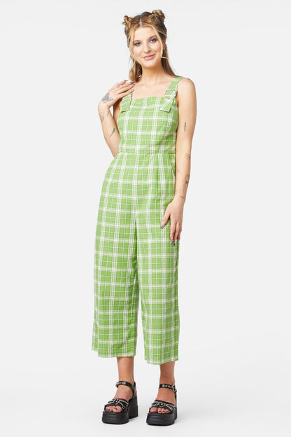 Dangerfield - Dazed Tartan Jumpsuit - green