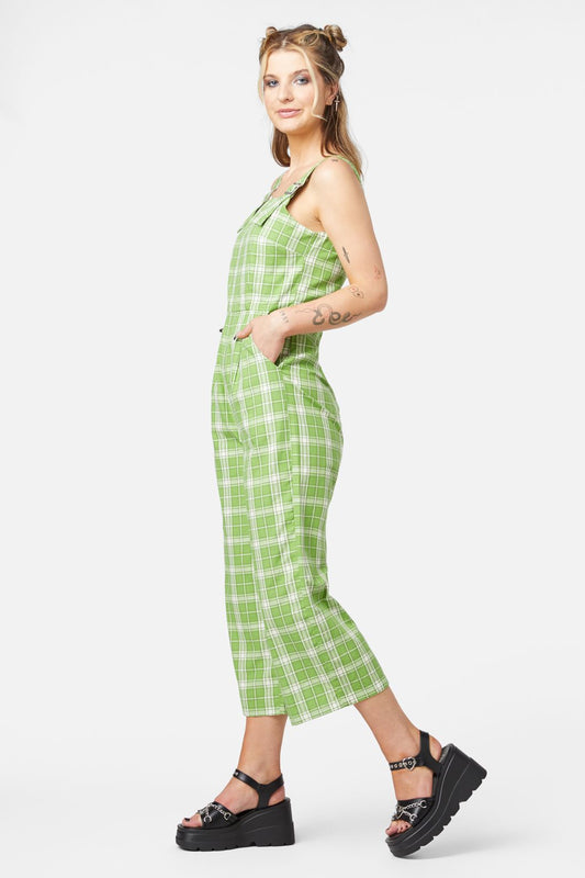 Dangerfield - Dazed Tartan Jumpsuit - green