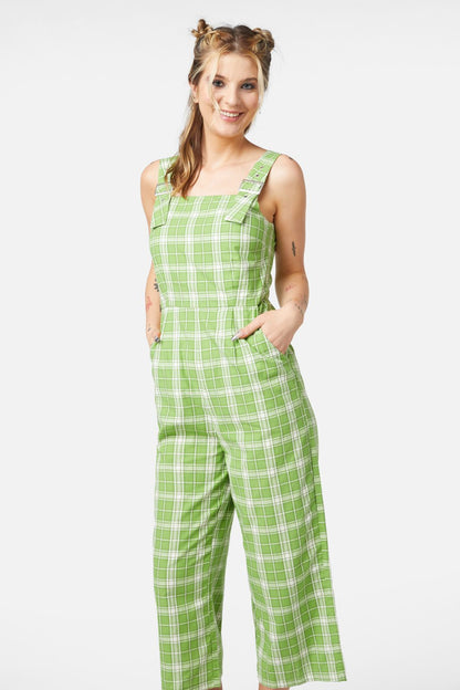 Dangerfield - Dazed Tartan Jumpsuit - green