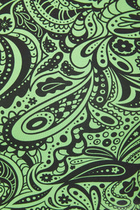 Dangerfield - Acid Paisley Jersey Crop Tee - green-black