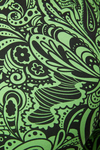 Dangerfield - Acid Paisley Jersey Flares - green-black