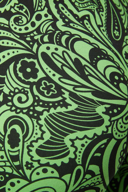 Dangerfield - Acid Paisley Jersey Flares - green-black
